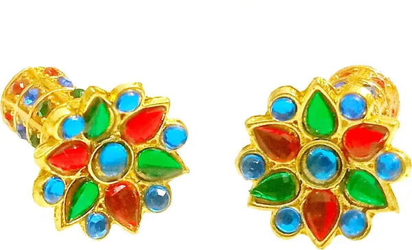 Assamese_Traditional_Copper_Gold_Plated_Multicolor_Earring_Set_For_Girls_&_Women